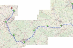 Berlin -> Münster 1000 km Testfahrt Green-Bamboo-Bike Okt. 2018 OSM-Karte